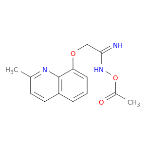 Ethanimidamide, N-(acetyloxy)-2-[(2-methyl-8-quinolinyl)oxy]-