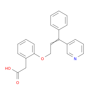 Benzeneacetic acid, 2-[[3-phenyl-3-(3-pyridinyl)-2-propenyl]oxy]-
