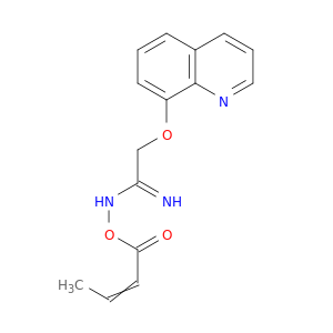 Ethanimidamide, N-[(1-oxo-2-butenyl)oxy]-2-(8-quinolinyloxy)-