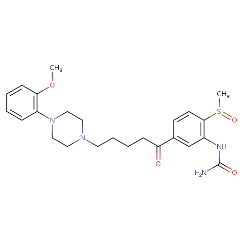 Urea,N-[5-[5-[4-(2-methoxyphenyl)-1-piperazinyl]-1-oxopentyl]-2-(methylsulfinyl)phenyl]-