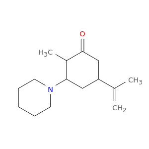Cyclohexanone, 2-methyl-5-(1-methylethenyl)-3-(1-piperidinyl)-