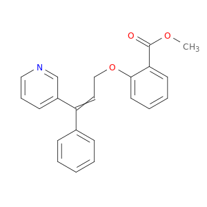 Benzoic acid, 2-[[3-phenyl-3-(3-pyridinyl)-2-propenyl]oxy]-, methyl ester