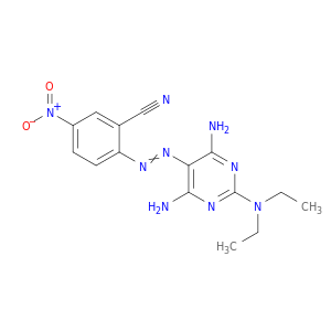 Benzonitrile, 2-[[4,6-diamino-2-(diethylamino)-5-pyrimidinyl]azo]-5-nitro-