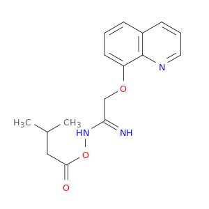 Ethanimidamide, N-(3-methyl-1-oxobutoxy)-2-(8-quinolinyloxy)-
