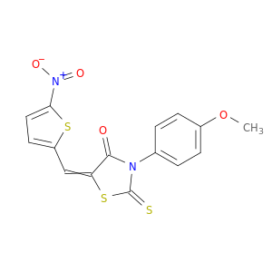 3-(4-甲氧基苯基)-5-[(5-硝基-2-噻吩基)亚甲基]-2-硫代-4-噻唑烷酮