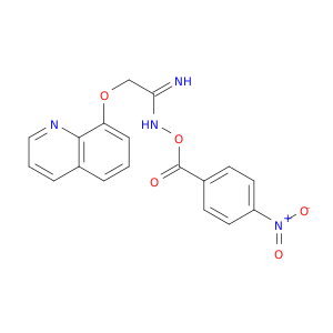 Ethanimidamide, N-[(4-nitrobenzoyl)oxy]-2-(8-quinolinyloxy)-