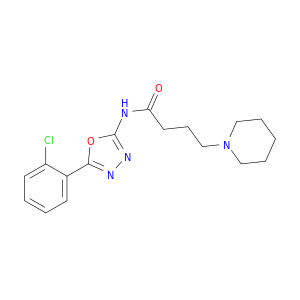 1-Piperidinebutanamide, N-[5-(2-chlorophenyl)-1,3,4-oxadiazol-2-yl]-