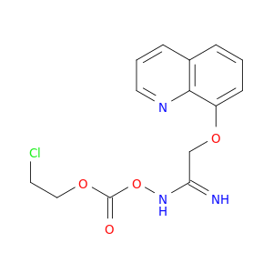 Ethanimidamide, N-[[(2-chloroethoxy)carbonyl]oxy]-2-(8-quinolinyloxy)-