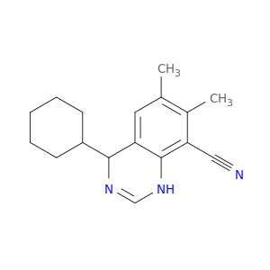 8-Quinazolinecarbonitrile, 4-cyclohexyl-1,4-dihydro-6,7-dimethyl-