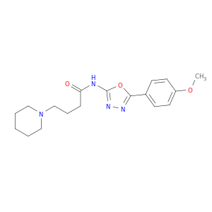 1-Piperidinebutanamide, N-[5-(4-methoxyphenyl)-1,3,4-oxadiazol-2-yl]-