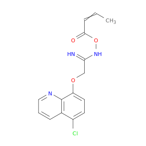 Ethanimidamide, 2-[(5-chloro-8-quinolinyl)oxy]-N-[(1-oxo-2-butenyl)oxy]-
