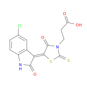 (Z)-3-(5-(5-氯-2-氧代吲哚啉-3-亚基)-4-氧代-2-硫代噻唑烷-3-基)丙酸