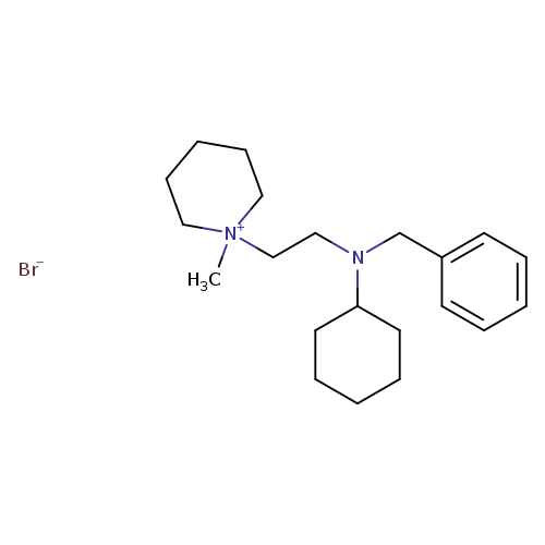 Piperidinium,1-[2-[cyclohexyl(phenylmethyl)amino]ethyl]-1-methyl-, bromide (1:1)
