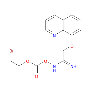Ethanimidamide, N-[[(2-bromoethoxy)carbonyl]oxy]-2-(8-quinolinyloxy)-