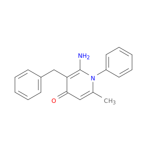 4(1H)-Pyridinone, 2-amino-6-methyl-1-phenyl-3-(phenylmethyl)-