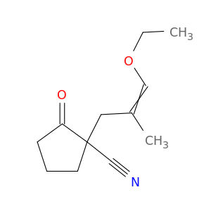 Cyclopentanecarbonitrile, 1-(3-ethoxy-2-methyl-2-propenyl)-2-oxo-