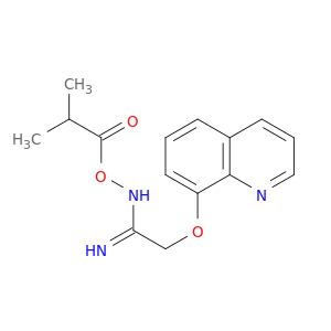 Ethanimidamide, N-(2-methyl-1-oxopropoxy)-2-(8-quinolinyloxy)-