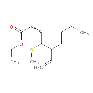 2-Nonenoic acid, 5-ethenyl-4-(methylthio)-, ethyl ester