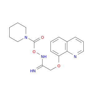 Ethanimidamide, N-[(1-piperidinylcarbonyl)oxy]-2-(8-quinolinyloxy)-