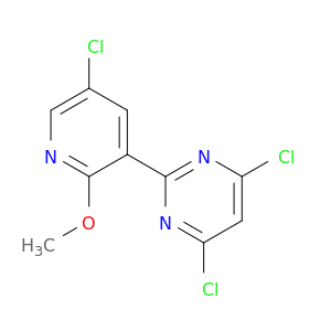 Pyrimidine, 4,6-dichloro-2-(5-chloro-2-methoxy-3-pyridinyl)-