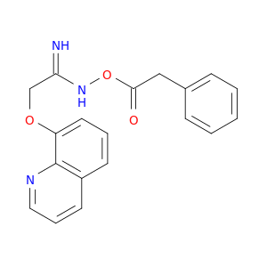Ethanimidamide, N-[(phenylacetyl)oxy]-2-(8-quinolinyloxy)-