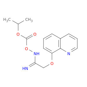Ethanimidamide, N-[[(1-methylethoxy)carbonyl]oxy]-2-(8-quinolinyloxy)-