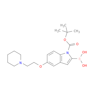 2-硼-5-[2-(1-哌啶基)乙氧基]-1H-吲哚-1-羧酸-1-(1,1-二甲基乙基)酯