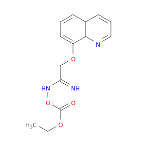 Ethanimidamide, N-[(ethoxycarbonyl)oxy]-2-(8-quinolinyloxy)-