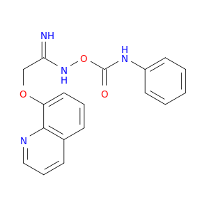 Ethanimidamide, N-[[(phenylamino)carbonyl]oxy]-2-(8-quinolinyloxy)-