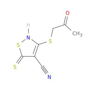 4-Isothiazolecarbonitrile, 2,5-dihydro-3-[(2-oxopropyl)thio]-5-thioxo-