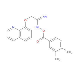 Ethanimidamide, N-[(3,4-dimethylbenzoyl)oxy]-2-(8-quinolinyloxy)-