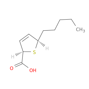 2-Thiophenecarboxylic acid, 2,5-dihydro-5-pentyl-, cis-