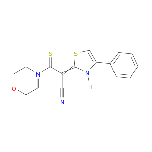 Morpholine, 4-[2-cyano-2-(4-phenyl-2(3H)-thiazolylidene)-1-thioxoethyl]-