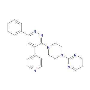 Pyridazine, 6-phenyl-4-(4-pyridinyl)-3-[4-(2-pyrimidinyl)-1-piperazinyl]-