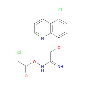 Ethanimidamide, N-[(chloroacetyl)oxy]-2-[(5-chloro-8-quinolinyl)oxy]-