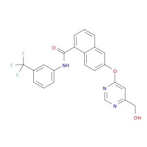6-((6-(羟甲基)嘧啶-4-基)氧基)-N-(3-(三氟甲基)苯基)-1-萘酰胺