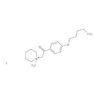 Piperidinium, 1-methyl-1-[2-oxo-2-[4-(pentyloxy)phenyl]ethyl]-, iodide