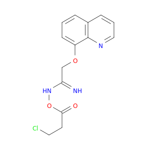 Ethanimidamide, N-(3-chloro-1-oxopropoxy)-2-(8-quinolinyloxy)-
