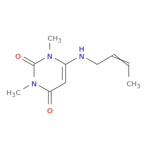 2,4(1H,3H)-Pyrimidinedione, 6-(2-butenylamino)-1,3-dimethyl-