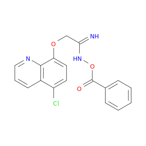 Ethanimidamide, N-(benzoyloxy)-2-[(5-chloro-8-quinolinyl)oxy]-