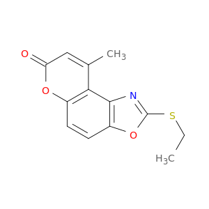 7H-Pyrano[3,2-e]benzoxazol-7-one, 2-(ethylthio)-9-methyl-