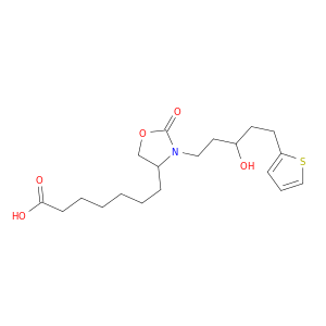 4-Oxazolidineheptanoic acid, 3-[3-hydroxy-5-(2-thienyl)pentyl]-2-oxo-