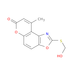 7H-Pyrano[3,2-e]benzoxazol-7-one, 2-[(hydroxymethyl)thio]-9-methyl-