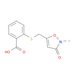Benzoic acid, 2-[[(2,3-dihydro-3-oxo-5-isoxazolyl)methyl]thio]-