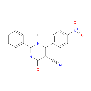 5-Pyrimidinecarbonitrile, 1,4-dihydro-6-(4-nitrophenyl)-4-oxo-2-phenyl-