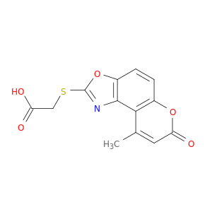 Acetic acid, [(9-methyl-7-oxo-7H-pyrano[3,2-e]benzoxazol-2-yl)thio]-