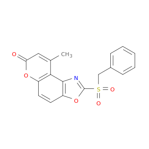 7H-Pyrano[3,2-e]benzoxazol-7-one, 9-methyl-2-[(phenylmethyl)sulfonyl]-