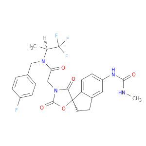 N-(4-氟苄基)-2-((R)-5-(3-甲基脲基)-2',4'-二氧代-2,3-二氢螺[茚-1,5'-恶唑烷]-3'-基)-N-((S)-1,1,1-三氟丙-2-基)乙酰胺