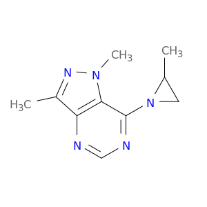 1H-Pyrazolo[4,3-d]pyrimidine, 1,3-dimethyl-7-(2-methyl-1-aziridinyl)-