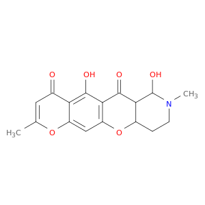 5,7-dihydroxy-2,8-dimethyl-6a,7,8,9,10,10a-hexahydro-4h,6h-pyrano[3',2':6,7]chromeno[3,2-c]pyridine-4,6-dione